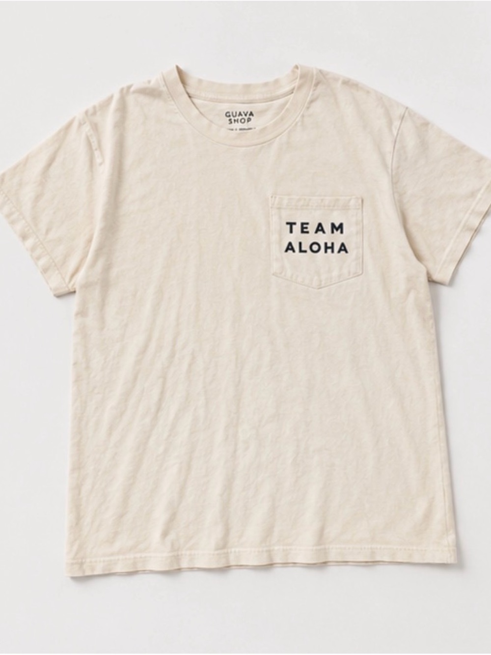 Team Aloha Pocket Tee by Guava Shop - Cream